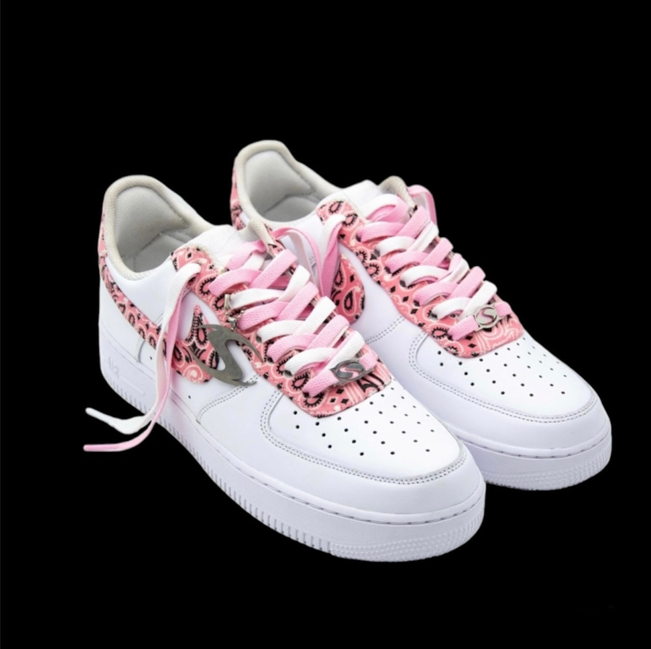 NIKE AIR FORCE UNO SWOOSH/LACES BANDANA PINK