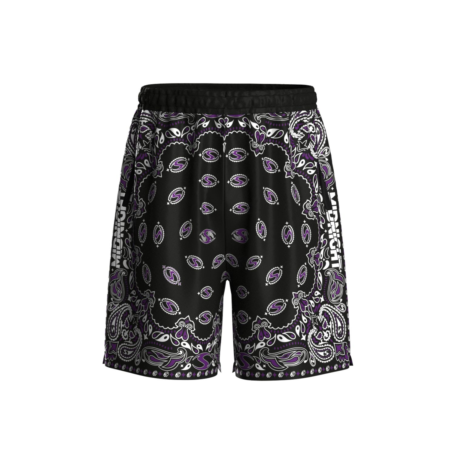 PURPLE/BLACK BANDANA SHORT (midnight)