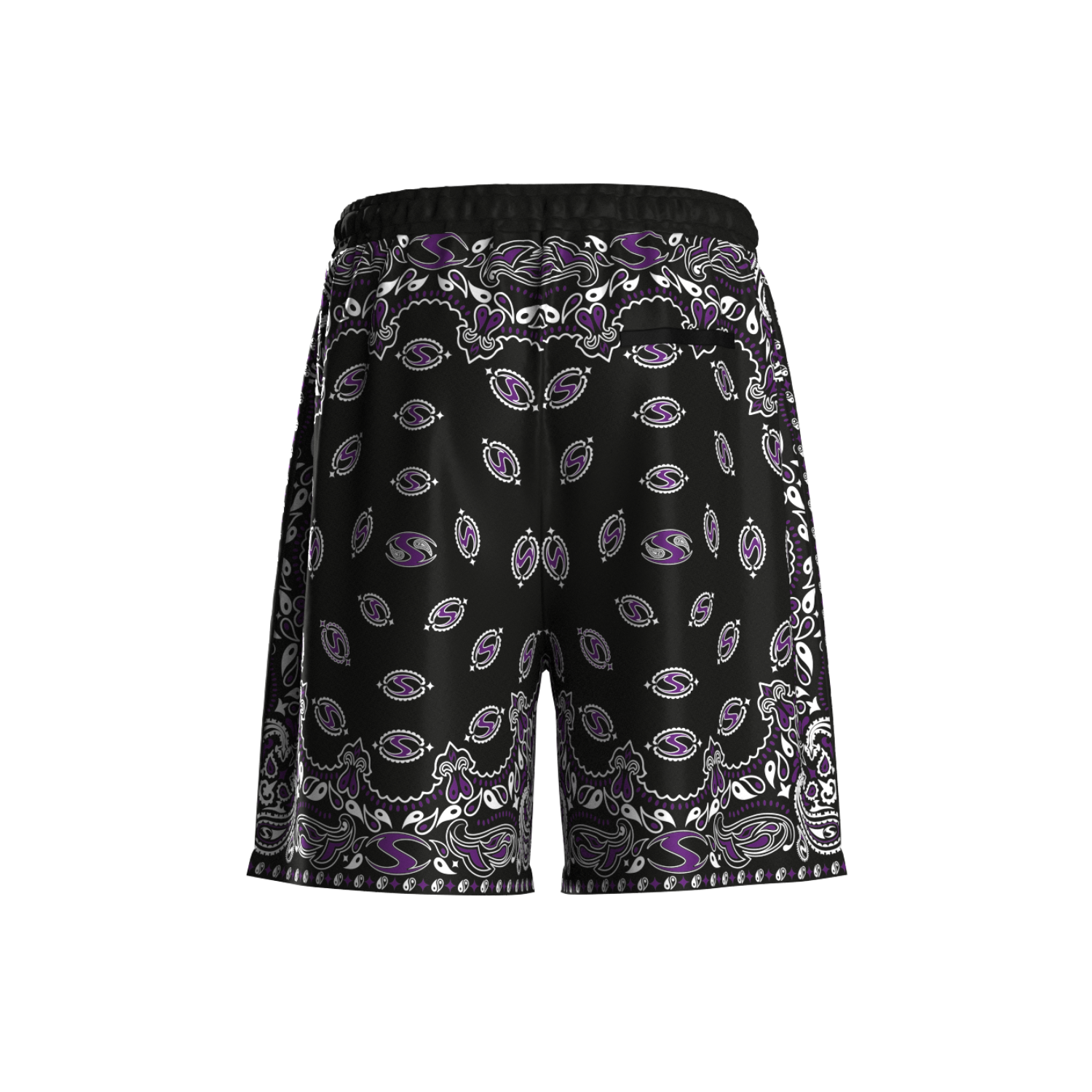 PURPLE/BLACK BANDANA SHORT (midnight)