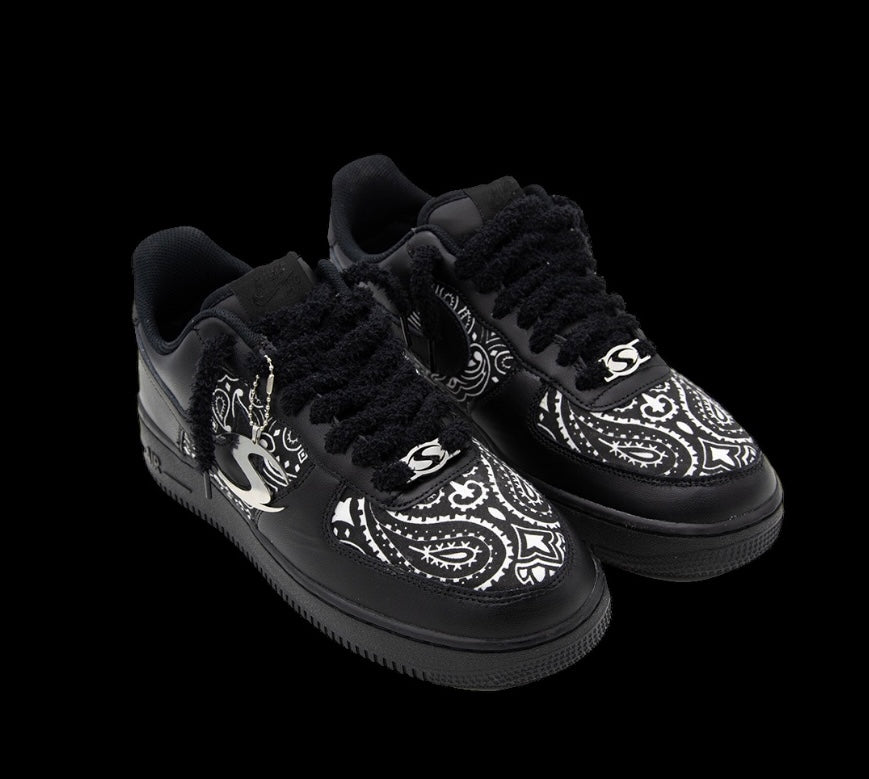 NIKE AIR FORCE UNO BLACK BANDANA BLACK